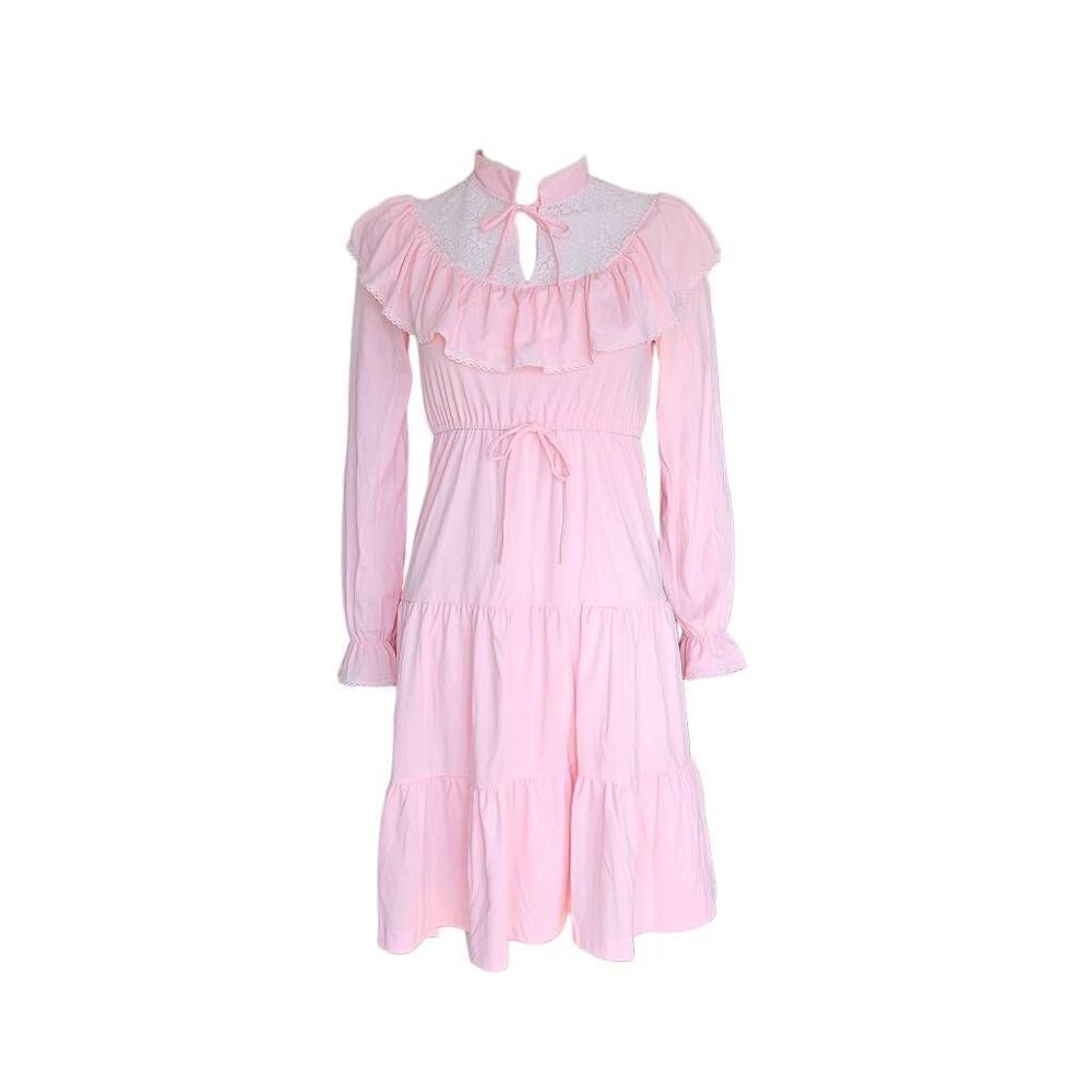 70s vintage prairie midi dress